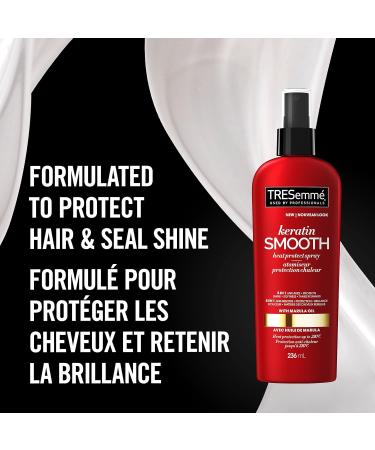 TRESemm Keratin Smooth Heat Protect Spray for silky smooth hair Marula Oil anti-frizz and detangling heat protection spray 236 ml - Buy Online on GoSupps.com