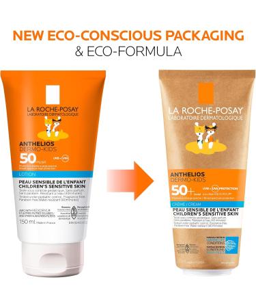 La Roche-Posay Kids Sunscreen Anthelios Dermo-Kids SPF50+ Face & Body Sunscreen Lotion Broad Spectrum UVA UVB Protection for Children's Sensitive Skin now in an Eco-Tube Fragrance-Free 200mL KIDS SPF 50+ - Buy Online on GoSupps.com