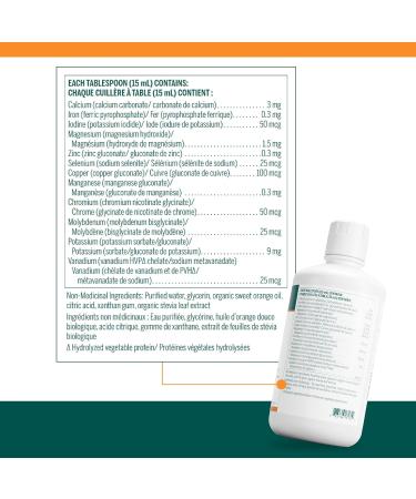 Genestra Brands - Colloidal Multi Mins Liquid - Multi Mineral Formula to Support Good Health and Thyroid Function - 1000 ml Liquid - Natural Orange Flavour - Buy Online on GoSupps.com