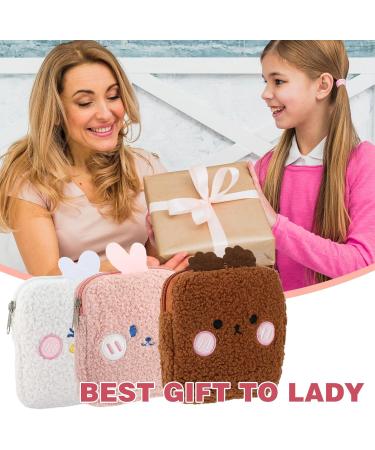 Jeffdad Sweet Women's Storage Pocket - 3 Portable Tampon Bags | Plush Period Bag for Girls | Stylish Mini Collector Cultural Bags - Buy Online on GoSupps.com
