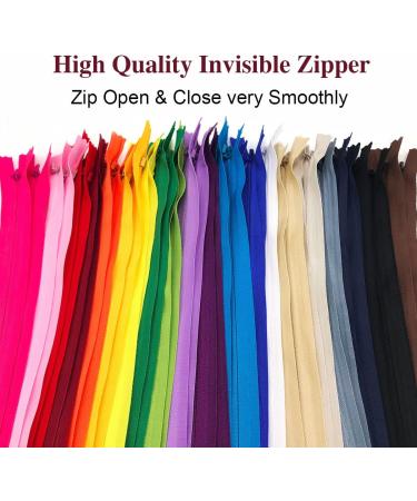 40PCS Invisible Nylon Coil Zipper DIY Sewing Craft Tools - 14 inch Mix Color - Buy Online on GoSupps.com