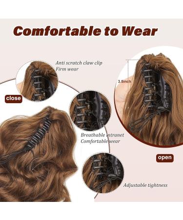 Dcbaboo 18inch Claw Clip in Ponytail Hair Extensions Long Wavy Ponytail Extension Curly Synthetic Pony tails Natural Wave One Piece Hairpiece Fake Ponytail for Women Light Auburn 18 inch 150g Light Auburn - Buy Online on GoSupps.com