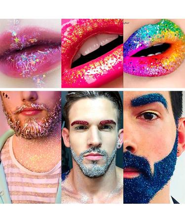 Holographic Chunky Glitter Mix Multi Flakes for Face Body Nails & Crafts | Perfect for Festivals Halloween & DIY Projects - Buy Online on GoSupps.com