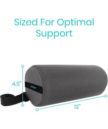Vive Lumbar Roll - Cervical Cushion Support Pillow for Lower Back Pain Relief | Firm Mesh Bolster for Car, Office Chair, Computer | Posture Corrector Seat Pad - Buy Online on GoSupps.com