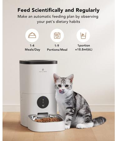 PETLIBRO Automatic Cat Feeder | WiFi Smart Food Dispenser | 10 Meals Per Day | Voice Recorder | 6L Stainless Steel Bowl - Buy Online on GoSupps.com