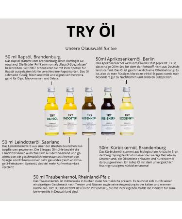 Oil Set Gift Set (5x50ml) | Premium Cold-Pressed Oils from the Cave of the Lion | Gourmet Gift for Every Occasion - Buy Online on GoSupps.com