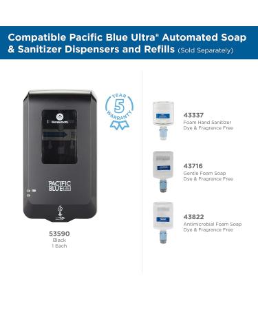 GP PRO Pacific Blue Ultra Automated Touchless Foam Hand Soap Dispenser Refill - Dye and Fragrance Free - 3 Refills, 1200 mL Each - 40.5 Fl Oz (Pack of 3) - Buy Online on GoSupps.com