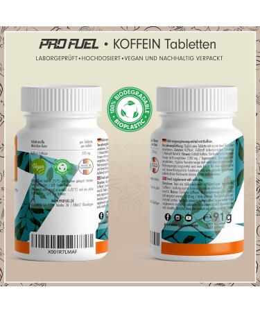 Buy 365 Vegan Caffeine Tablets - 200mg Pure Caffeine High-Dosed & Lab-Tested - Year Supply - Buy Online on GoSupps.com