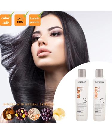 Sulfate Free Anti Frizz Keratin Care Shampoo & Conditioner DUAL Pack - Color Safe | Imported - NEW Packaging - Buy Online on GoSupps.com