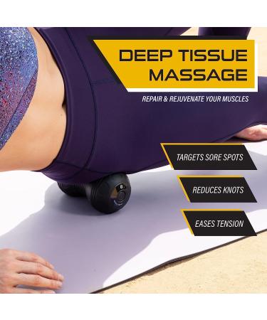 Nextrino Peanut Massage Ball - 4-Speed Vibrating Foam Roller for Deep Tissue Muscle Pain Relief - Myofascial Release Therapy for Anywhere Workout Recovery - Buy Online on GoSupps.com