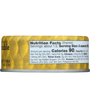 Sustainable Seas Tuna Chunk Light in Water - 5 oz | Eco-Friendly Seafood - Buy Online on GoSupps.com