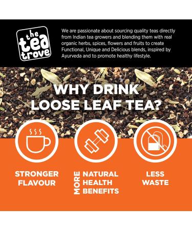Eternity Loose Leaf Tea Sampler - 5 Tea Leaves Collection | 35 Cups | 100% Natural Ingredients | White, Oolong, Green, Black, Chai Tea | Hot or Iced | 65g - Buy Online on GoSupps.com