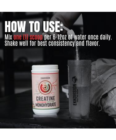 Ekkovision Creatine Monohydrate Powder Micronized Unflavored Pre Workout & Post Workout Supplement for Men and Women Energy Support Easy to Mix in Shakes Smoothies & Beverages 200 Servings Unflavored 200 Servings (Pa  - Buy Online on GoSupps.com