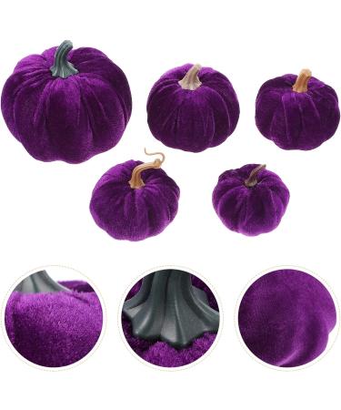 GRIRIW 5pcs Flannel Foam Pumpkin Foam Pumpkin Props Fall Pumpkins Pumpkin for Halloween DIY Pumpkins Purple Purple 14X12.5X12.5CM - Buy Online on GoSupps.com