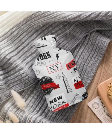 Buy New York Hot Water Bottle with Plush Cover - Hand Warmer for Adults & Kids | 26.5x15.3cm - International Shipping Available - Buy Online on GoSupps.com