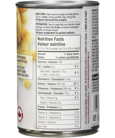 Campbell's Cream of Potato Soup 284ml 12-Count Cream Of Potato 284 ml (Pack of 12) - Buy Online on GoSupps.com
