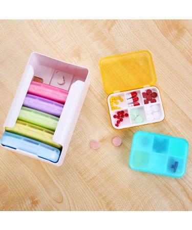 7 Piece Set Pill Organizer 6 Times a Day Daily Travel Medicine Organizer Portable 7 Day 42 Compartments Pill Box with Moisture-Proof Pill Case Travel Pill Container for Vitamins Supplements-Color 6 Times * 7 Days Color - Buy Online on GoSupps.com