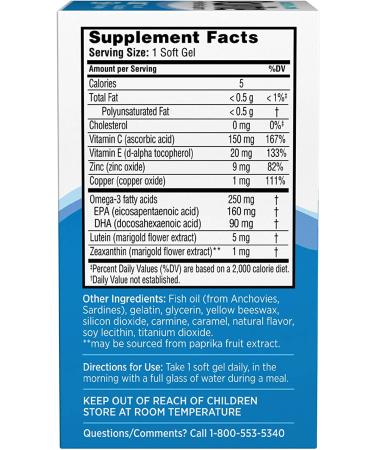 Bausch & Lomb Ocuvite Adult 50+ Eye Vitamin & Mineral - Enhance Eye Health for Adults 50 - Buy Online on GoSupps.com