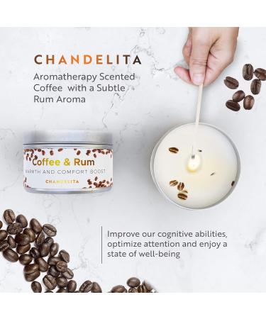 Chandelita Coffee Aroma Candle - Enhance Focus & Well-Being with Light Rum Scent - International Shipping - Buy Online on GoSupps.com