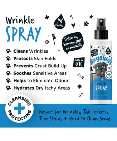 BUGALUGS Wrinkle Dog Spray 200ml for pawly skin use ourdog grooming pet spray on body face paw & bum for puppy dogs & cat grooming - Buy Online on GoSupps.com