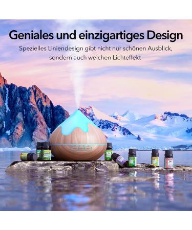 500ml Aroma Diffuser Gift Set with 8 Essential Oils | Remote Control 15 Color LED & 4 Timer Settings - Perfect for Home & Relaxation - Buy Online on GoSupps.com