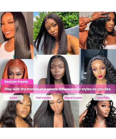 BERRYS FASHION 13x4 HD Lace Frontal Only Straight 100% Brazilian Virgin Human Hair for Black Women Ear to Ear Lace Frontal Closure Pre Plucked Hairline with Baby Hair Free Part 16 inch 13x4-hd-straight 16 inch - Buy Online on GoSupps.com