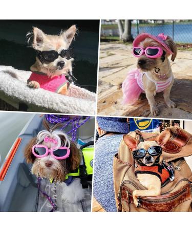 PETLESO Dog Sunglasses - Waterproof Anti-UV Goggles for Small Dogs & Cats - Pink - Buy Online on GoSupps.com