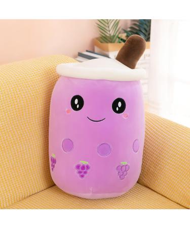 DAWRIS Bubble Tea Plush Pillow - Creative Bubble Milk Tea Cup Shaped Hugging Cushion | Soft Home Hug Pillow Cuddly Toy (Purple) - Buy Online on GoSupps.com