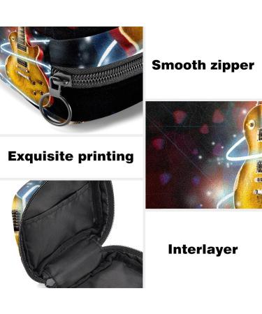 Portable Menstrual Bag with Zipper | Guitar & Music-Themed Storage for Teenagers & Women - Buy Online on GoSupps.com