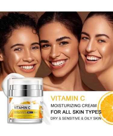 Vitamin C Face Cream - Anti-Aging Moisturizer with Retinol & Nicotinamide for All Skin Types | Daily Skin Care - Buy Online on GoSupps.com