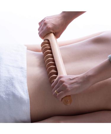 Mikako Wooden Therapy Massage Roller Tool, maderoterapia Colombiana, Lymphatic Drainage Tool, Massager Maderotherapy, Handheld Trigger Point Manual Muscle Release Rolle Stick Massager Manual Massage Stick