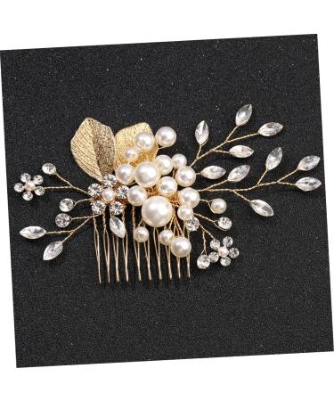Angoily Beaded Hair Comb Flower Girl Hair Accessories Crystal Headpiece Wedding Hair Clip Flower Girl Headpiece Bridal Hair Hoop Hair Pin Tiara Wedding Hairpin Rhinestones Leaf Girl Child - Buy Online on GoSupps.com