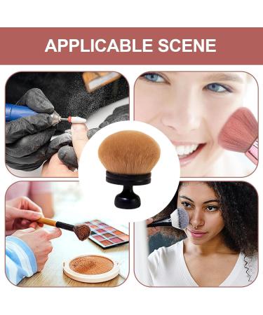 Powder Brush for Loose Powder Blush Brush Makeup Brush Nail Brush Mushroom Head Make up Brush Face Brushes for Foundation Blush Bronzer & Powder black - Buy Online on GoSupps.com
