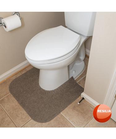 Resilia Rounded Commode Potty Training Mats - Super-Absorbent 2-Pack Universal Bathroom Protector Pads for Kids, Tan - Buy Online on GoSupps.com