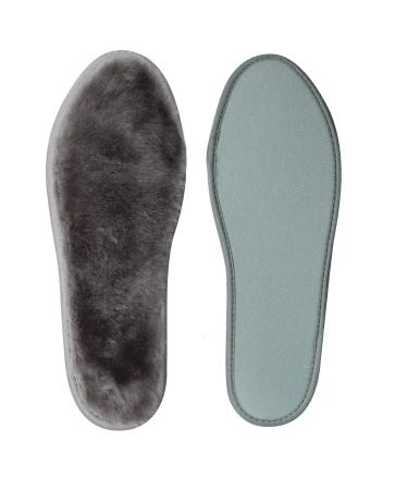 riemot Women's Sheepskin Insoles Winter Boot Inserts Premium Extra Thick Shearling Inserts Replacement Warm Furry Wool Shoe Insole Fleece Slipper Inserts Grey US 7/EU 38 EU 38: 7 US Women 1 Pair Sheepskin Insoles: Grey
