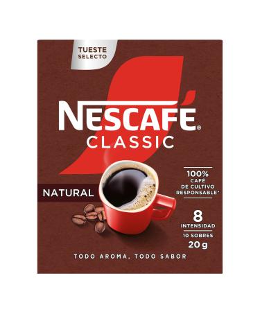 Nescafé, Nestlé, Coffee, Traditional Soluble Natural, 10 Sachets x 2 gr