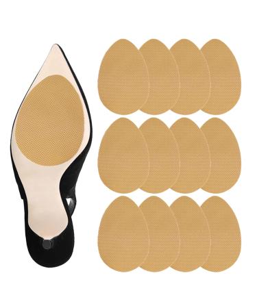Non Slip Shoe Pads Self-Adhesive Anti Slip Shoe Grips On Bottom of Shoes Heel Noise Reductor Non Slip Stickers for Shoes Odorless Silicone Sole Protector (6Pairs Beige) Beige 6Pairs