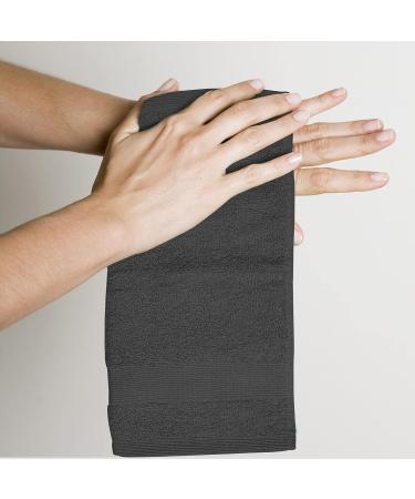 Softolle Premium Wash Cloths - Pack of 12 Luxury 100% Combed Ring Spun Cotton Face Towels - Ultra Soft & Highly Absorbent - 13 x 13 Inches - Grey - Buy Online on GoSupps.com