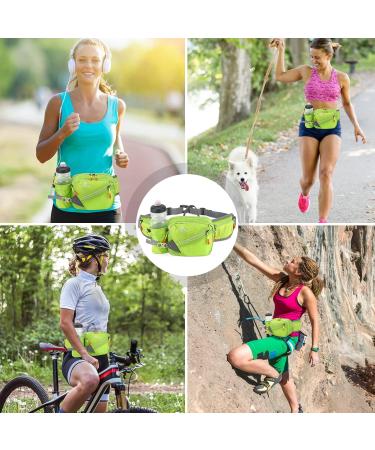 Buy ZeroTo Multi-Pocket Waterproof Sport Drinking Belt - Lightweight Green Hip Pocket Bottle Holder for Walking & Cycling - Buy Online on GoSupps.com