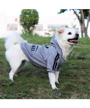 Qicheng & Lys Dog Coat - Cute Cotton Warm Hoodies for Pets | Perfect for Puppies & Cats - A-Gray/Blue S - Buy Online on GoSupps.com