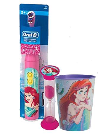 Assorted Girl's Bright Smile Oral Hygeine Bundles! All Your Favorite Characters! (3 Piece  Princess-Ariel)