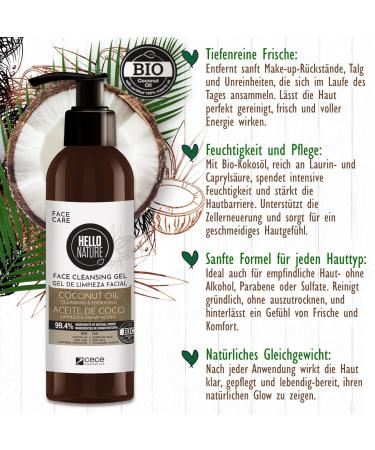 P-Beauty Naturkosmetik Lot de 2 gels nettoyants pour le visage 180 ml Nettoyant doux pour le visage l'huile de coco bio & v g talien Hydratant et limine le maquillage le s bum les impuret s 180 ml (Lot de 2) - Buy Online on GoSupps.com