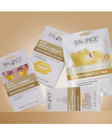 Balance Active Formula Gold & Marine Collagen Hydrogel Under Eye Masks (9 pack) Instantly Cool Refresh & Revive Tired-Looking Eyes. Cruelty Free. 1 count (Pack of 9) - Buy Online on GoSupps.com