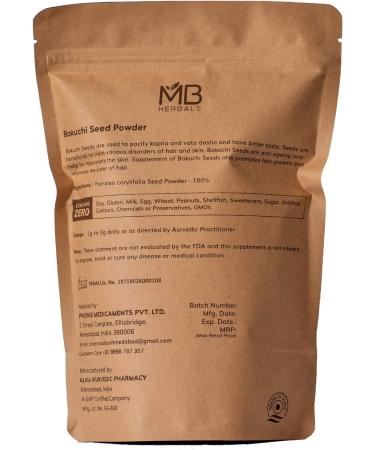 MB Herbals Bakuchi Powder | Psoralea Corylifolia Seeds | Babchi for Skin Care | Purple Fleabane Powder - Buy Online on GoSupps.com