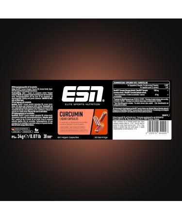 ESN Curcumin Liquid Capsules - 2 x 60 Vegan Turmeric Power for Health & Well-Being | Tested Quality Made in Germany | International Shipping - Buy Online on GoSupps.com