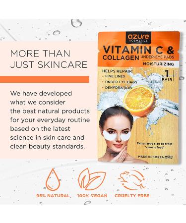 Buy Azure Kosmetics Vitamin C & Collagen Under-Eye Pads - 5 Pairs | Moisturizing Eye Treatment - Buy Online on GoSupps.com