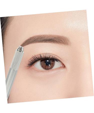 WOFASHPURET Eyebrow Makeup Pen double head tattoo pen tattooing brow pen Pen tool brow makeup pen eyebrow pencil manual Tattooing Brow Pencil 1 count (Pack of 1) Silver - Buy Online on GoSupps.com