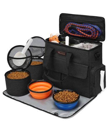 Pet bag approved by airlines weekend dog ice set for dogs and cats a carrying organizer approved by airlines with multifunctional bags black
