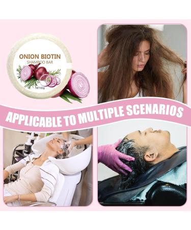  G n rique Onion Shampoo Soap - 60g Onion Biotin Shampoo Bar Soft Foam Control Frizz Conditioner Purifying Nourishing Adults Men Women Teenagers Onion Based Biotin Rosemary - Buy Online on GoSupps.com