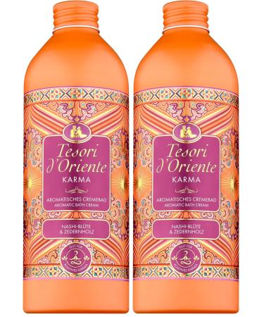 Tesori d'Oriente Karma Cremebad 500 ml D couvrez la fusion harmonieuse de citron bergamote fleur de Nashi et bois de c dre (Lot de 2) 500 ml (Lot de 2)